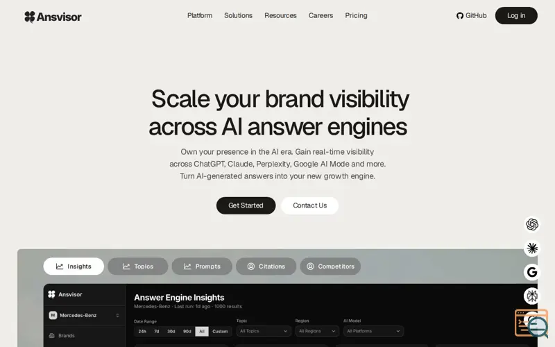Screenshot of Ansvisor