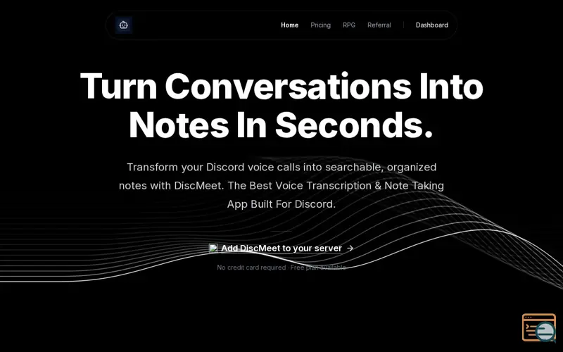 Screenshot of DiscMeet