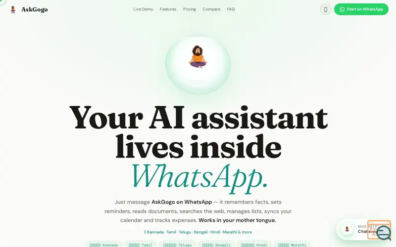 Screenshot of AskGogo AI