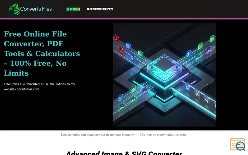 Screenshot of convertsfiles