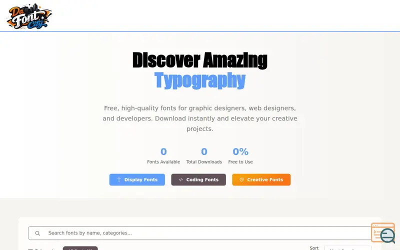 Screenshot of DaFontCity