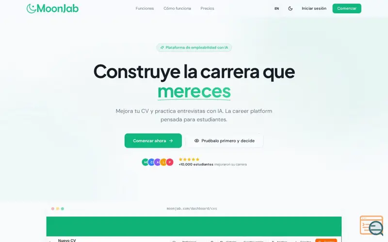 Screenshot of MoonJab