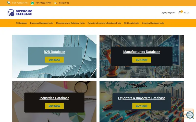 Screenshot of BizPromo Databases