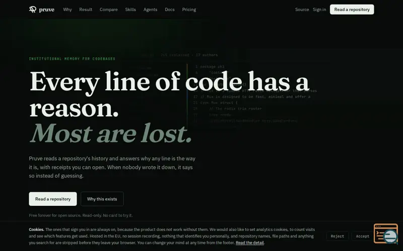Screenshot of Pruve — why is this code like this?
