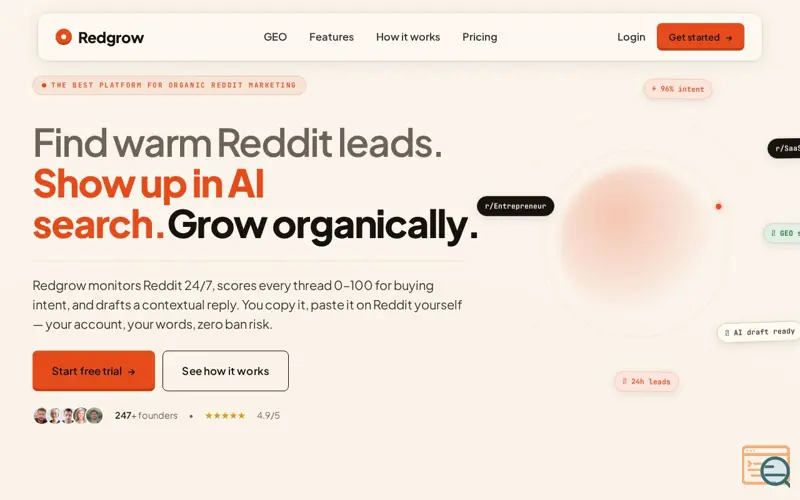 Screenshot of Redgrow