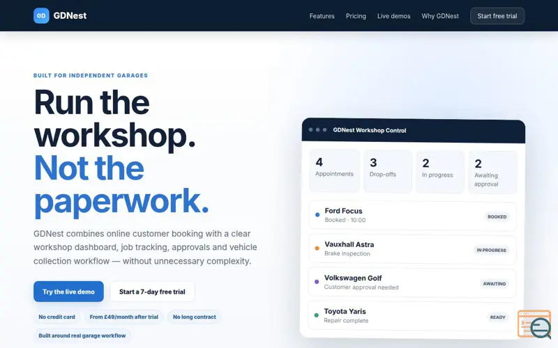 Screenshot of GDNest