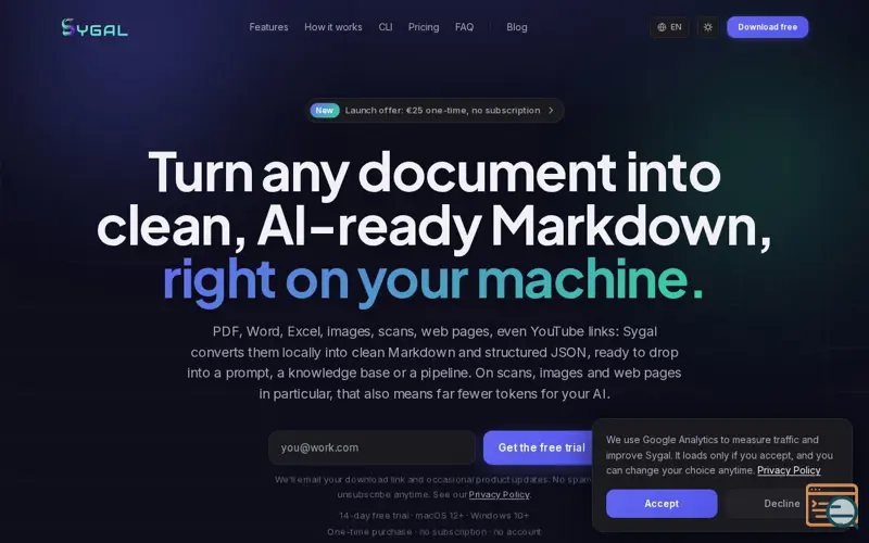 Screenshot of Sygal
