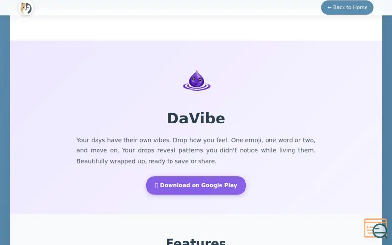 Screenshot of DaVibe