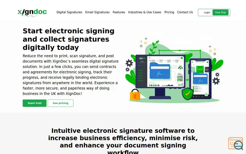 Screenshot of Digital Signature Software