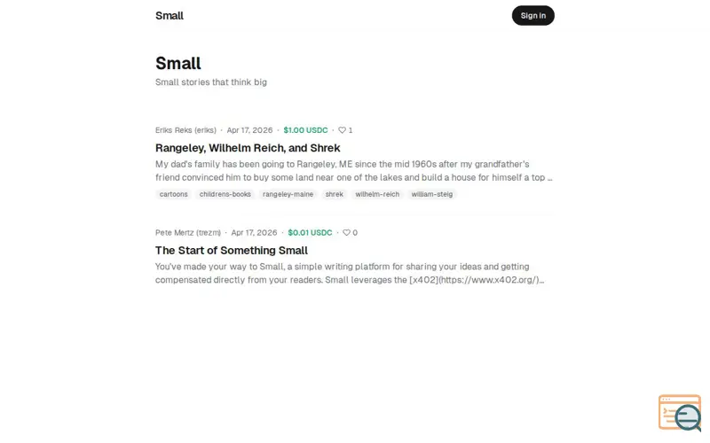 Screenshot of Getsmall