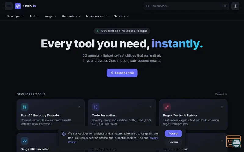 Screenshot of Zellio.io