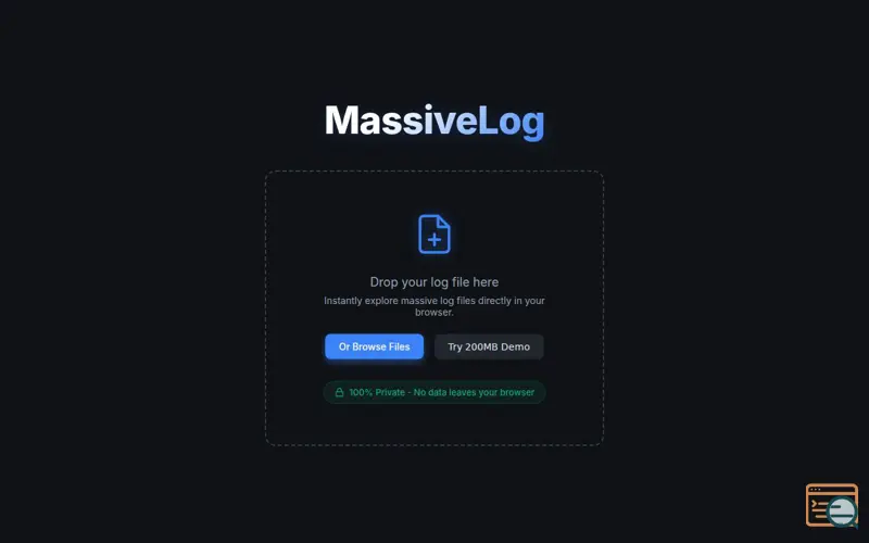 Screenshot of Massive Log File Online Viewer