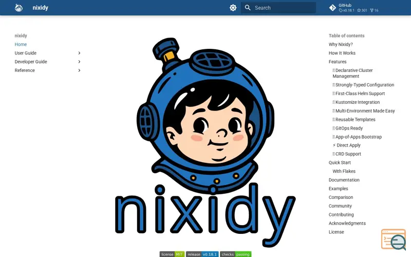 Screenshot of Nixidy