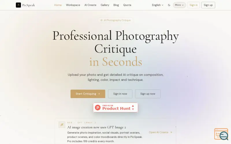 Screenshot of PicSpeak