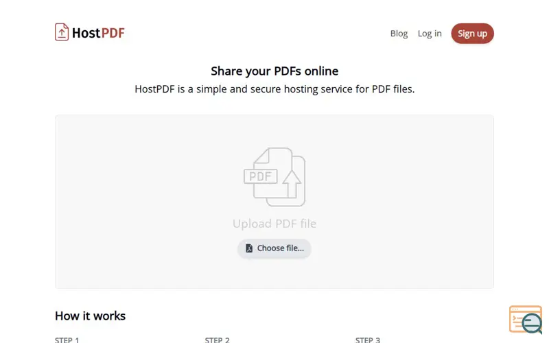 Screenshot of HostPDF