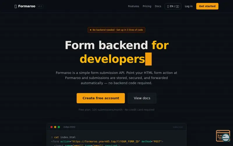 Screenshot of Formaroo
