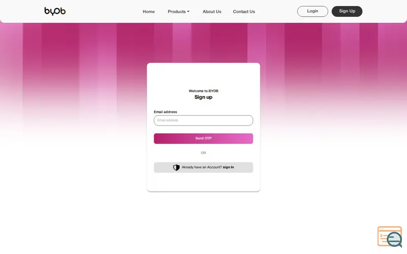 Screenshot of BYOB
