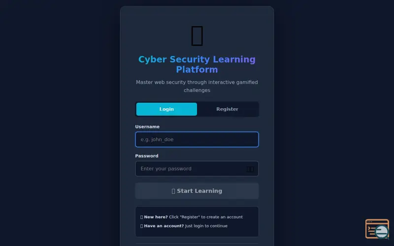 Screenshot of Educational Web Security Game with AI