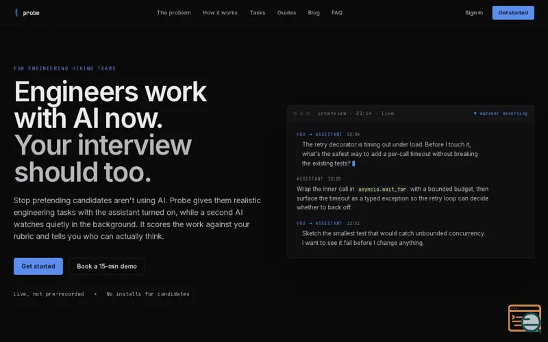 Screenshot of Probe