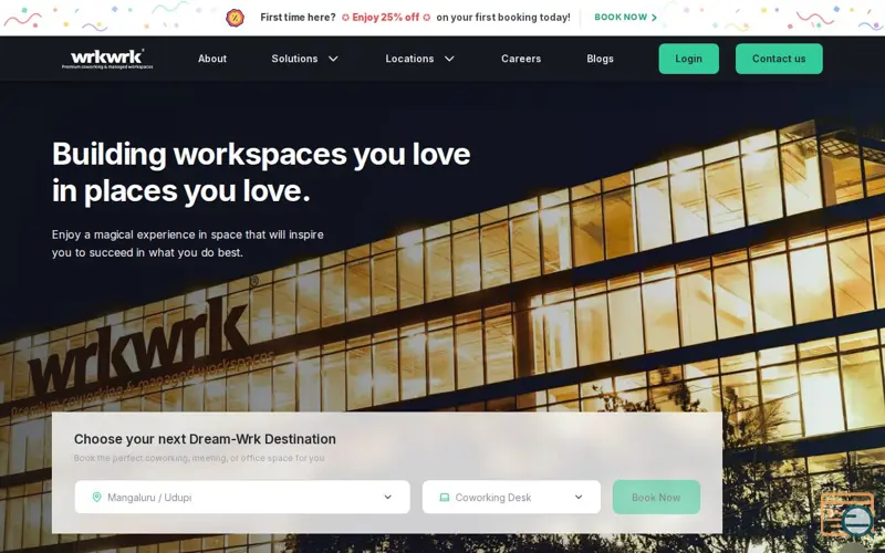 Screenshot of wrkwrk workspace solution