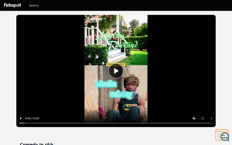 Screenshot of Comedy in R&B