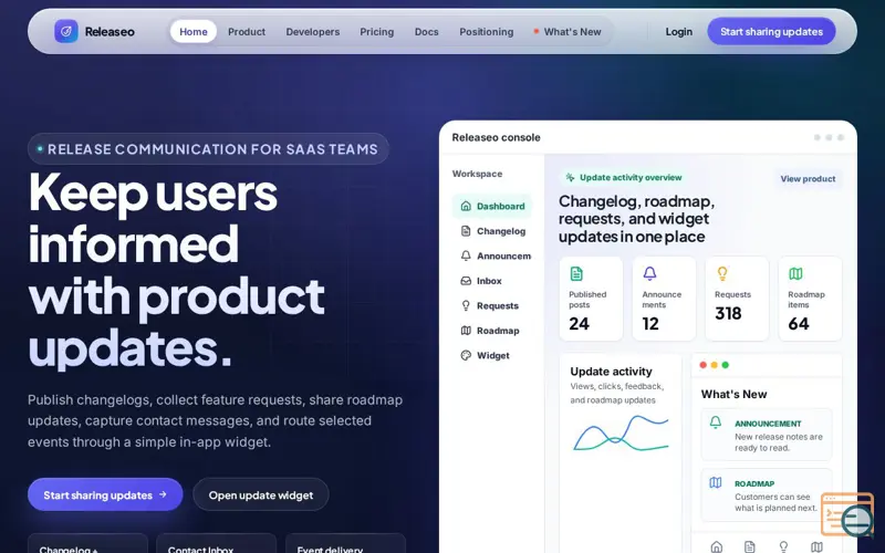Screenshot of Releaseo