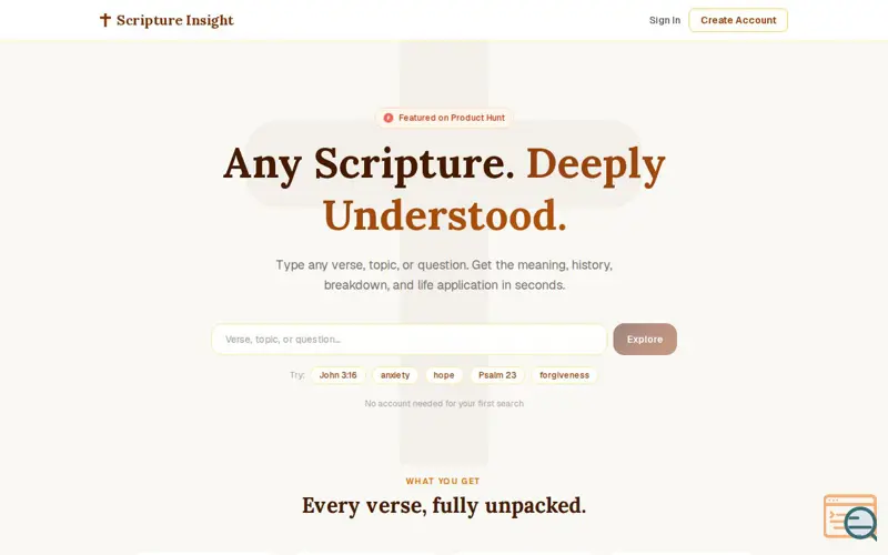 Screenshot of Scripture Insight