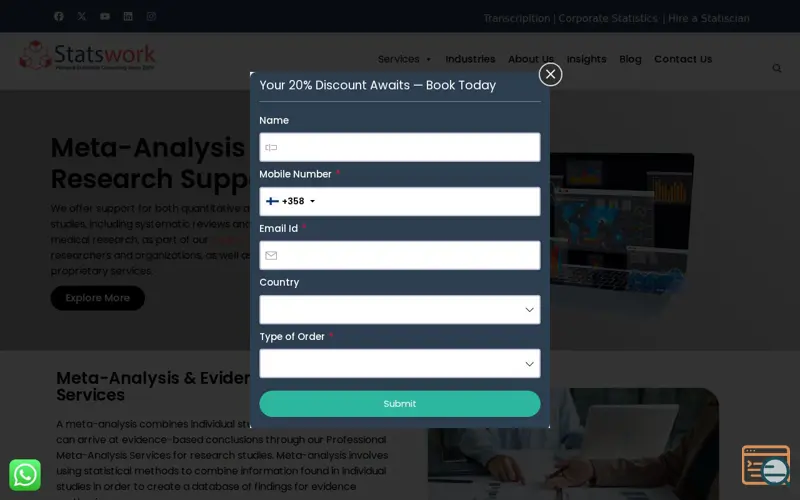 Screenshot of statswork