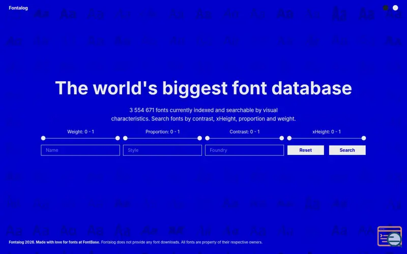 Screenshot of Fontalog