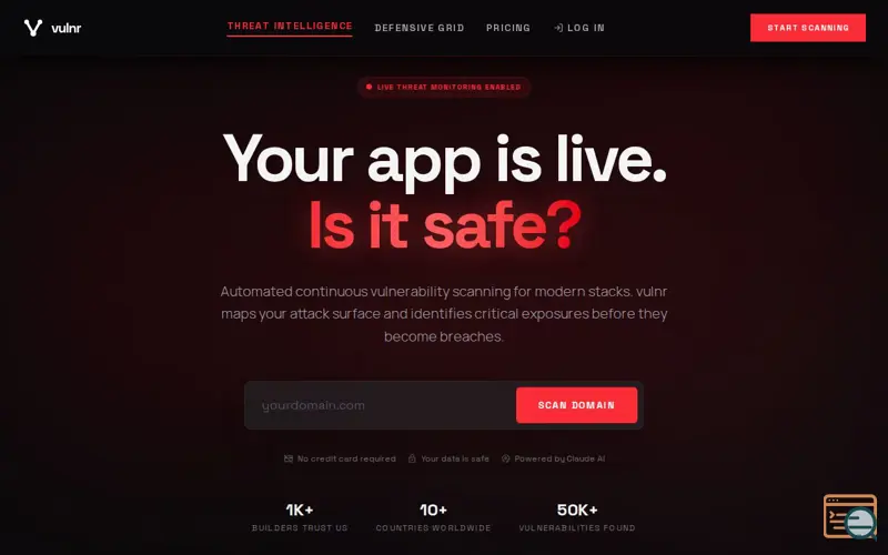 Screenshot of Vulnr