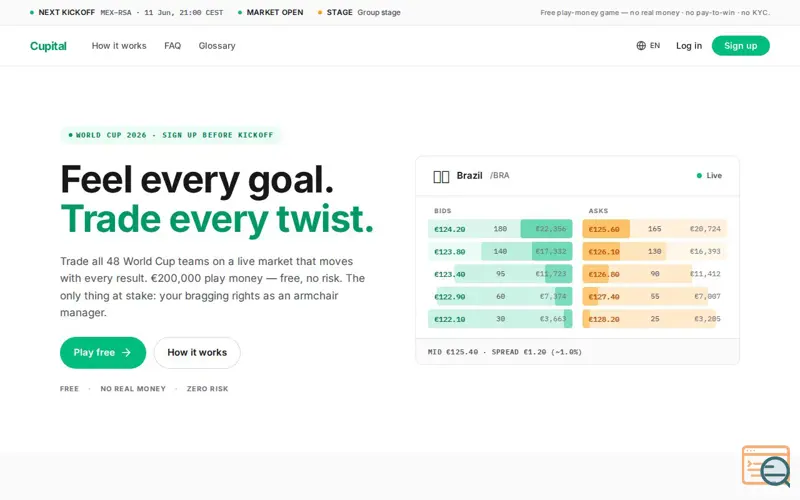 Screenshot of Cupital
