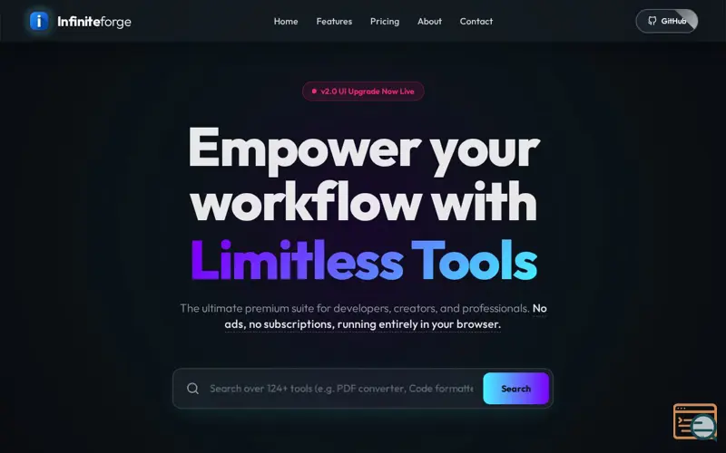 Screenshot of Infiniteforge