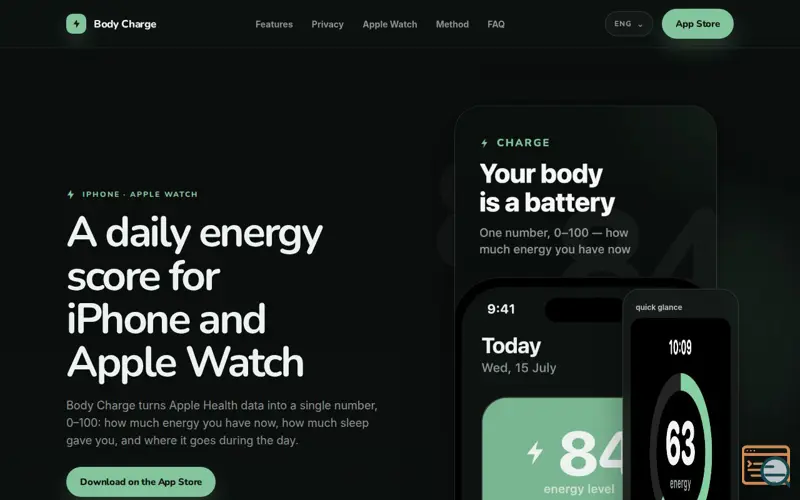Screenshot of Body Charge