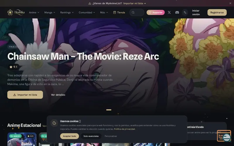 Screenshot of Hoshika