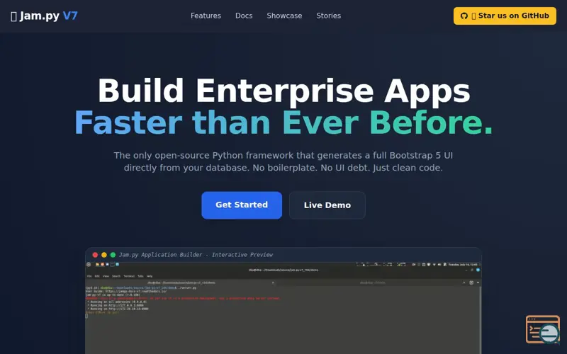 Screenshot of Jam-py-v7