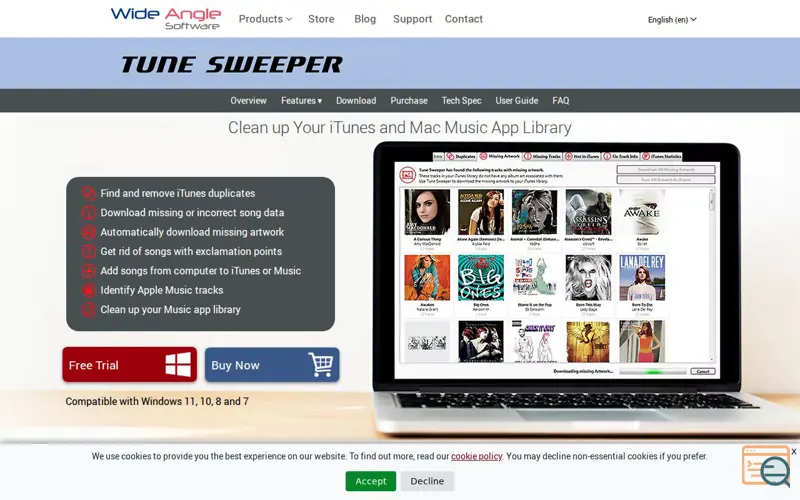 Screenshot of Tune Sweeper, a launch using Mailtrap