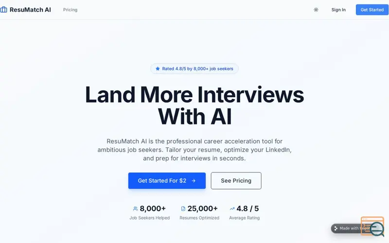 Screenshot of ResuMatch AI
