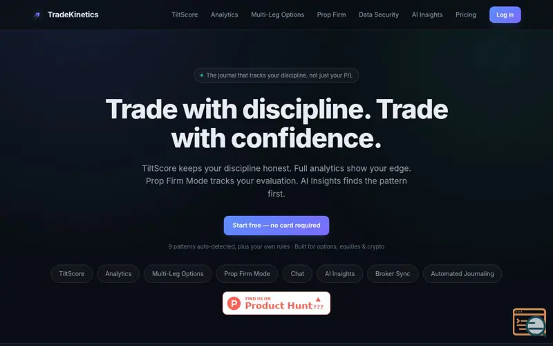 Screenshot of TradeKinetics