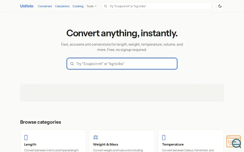 Screenshot of Unitvio