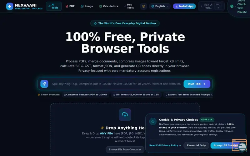 Screenshot of NexVaani
