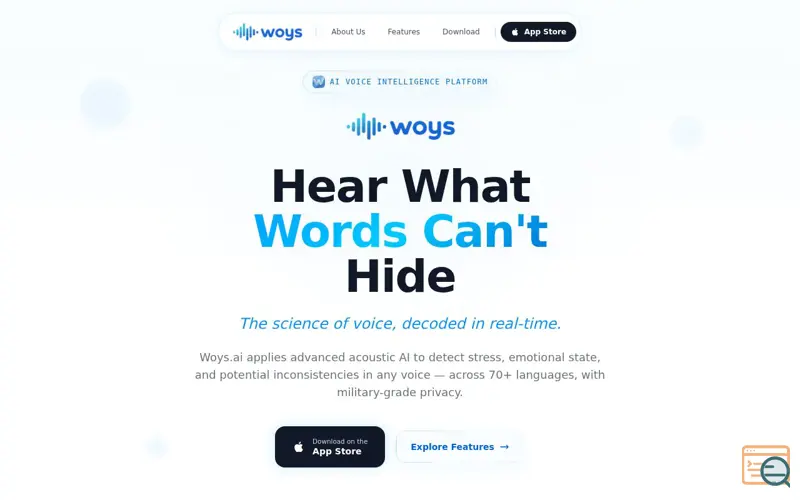 Screenshot of Woys Ai