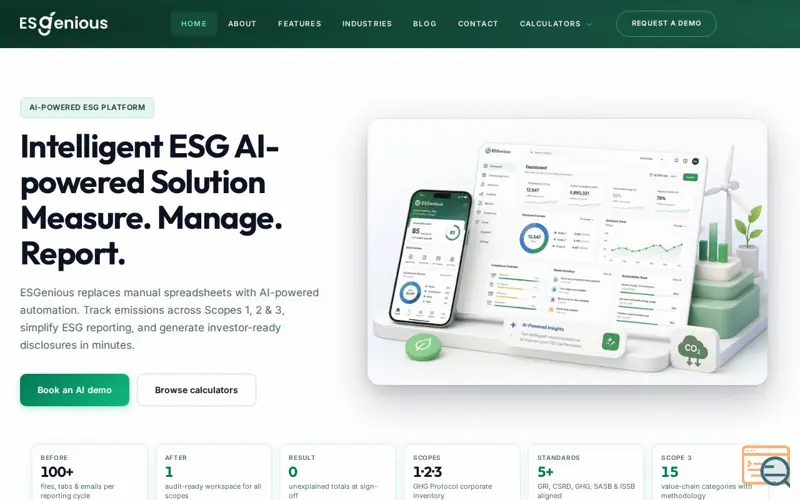 Screenshot of ESGenious