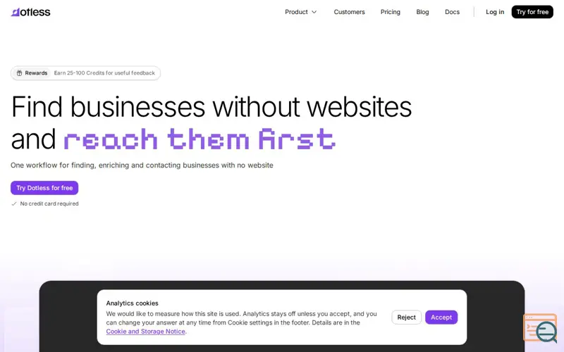 Screenshot of Dotless