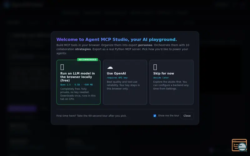 Screenshot of Agent MCP Studio