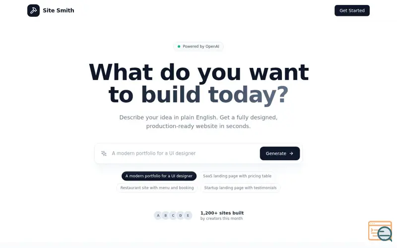 Screenshot of Site Smith
