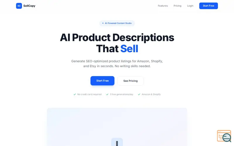 Screenshot of SellCopy.ai