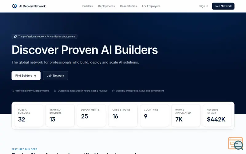 Screenshot of AI Deploy Network