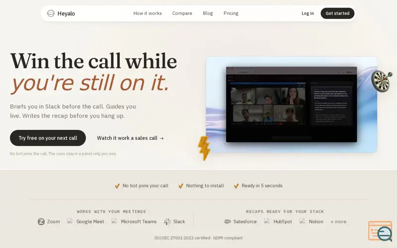 Screenshot of Heyalo