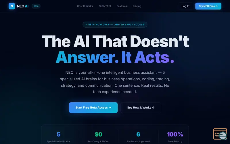 Screenshot of NEO AI