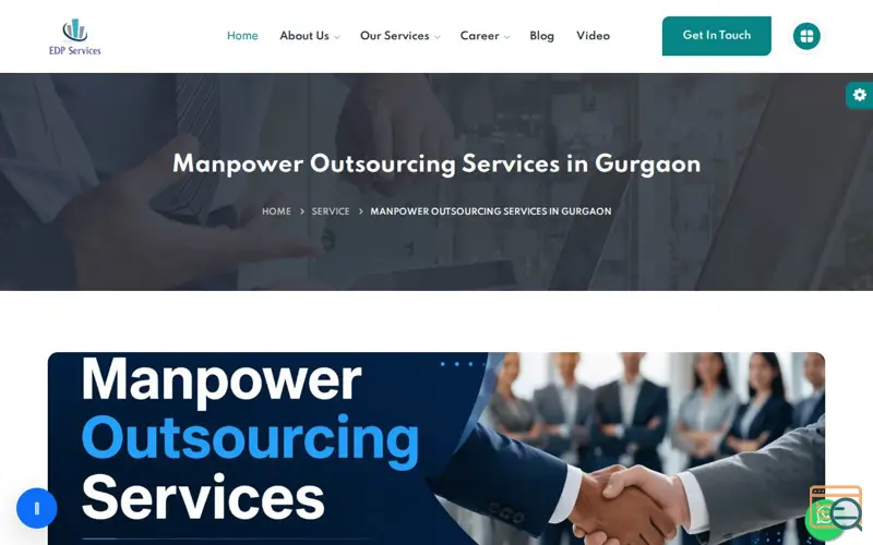 Screenshot of Manpower Outsourcing Services in Gurgaon